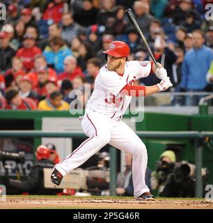 Washington Nationals Bryce Harper (34) during a game against the Pittsburgh  Pirates on June 21, 2015 at Nationals Park in Washington, DC. The Nationals  beat the Pirates 9-2.(Chris Bernacchi via AP Stock Photo - Alamy