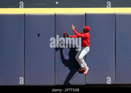 San Diego Padres' Alfonso Rivas bats during the second inning of a spring  training baseball game against the Texas Rangers Wednesday, March 1, 2023,  in Peoria, Ariz. (AP Photo/Charlie Riedel Stock Photo 