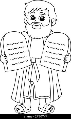  Moses con   mandamientos Imágenes recortadas de stock