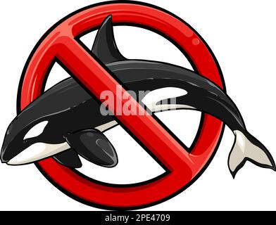 No orca signo icono ilustración vectorial Ilustración del Vector