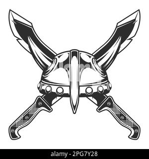 Espada Vikinga icono en diseño en negro sobre fondo blanco