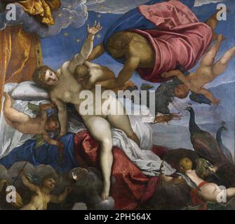 El origen de la Vía Láctea circa 1575 por Jacopo Tintoretto Foto de stock