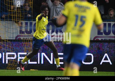 Beveren's Thierno Barry and RSCA Futures' Lucas Lissens fight for the ball  during a soccer match, Stock Photo, Picture And Rights Managed Image.  Pic. VPM-41254214