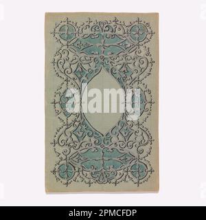 Dibujo, diseño para una portada de libro; diseñado por Alice Cordelia Morse (estadounidense, 1863-1961); EE.UU.; pincel y gouache sobre papel; Montaje: 19,7 x 12,7 x 0,2 cm (7 3/4 x 5 x 1/16 pulg.); 1943-33-1-2 Foto de stock