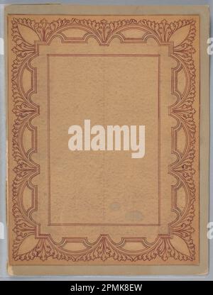 Dibujo, diseño para una cubierta de libro y encuadernación de libro; diseñado por Alice Cordelia Morse (estadounidense, 1863-1961); EE.UU.; pincel y gouache sobre papel; hoja (diseño de la cubierta): 20,7 x 16 cm (8 1/8 x 6 5/16 pulg.) Hoja (diseño de columna): 21 x 3,8 cm (8 1/4 x 1 1/2 pulg.); 1943-33-1-34 Foto de stock