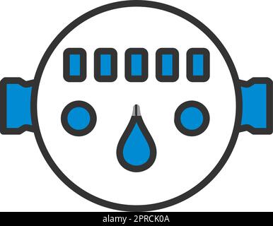 icono de consumo de agua con medidor 2119591 Vector en Vecteezy