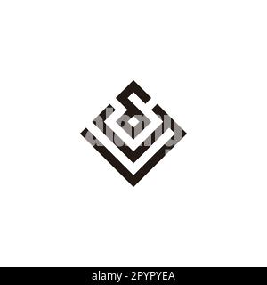Letra ay ya a y cuadrado, elegante símbolo geométrico simple vector de logotipo Ilustración del Vector