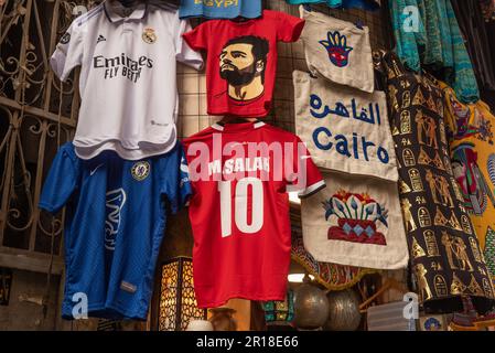 Las camisetas de f tbol egipcias Mo Salah se ven vendidas como