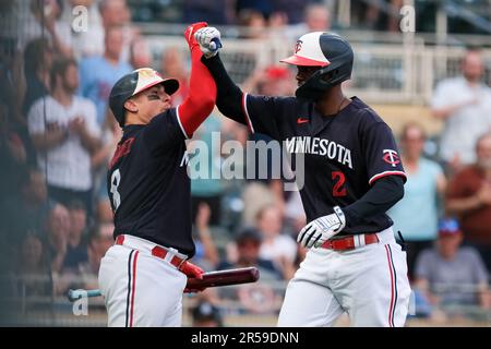 Minnesota Twins catcher Christian Vazquez looks on in between batters  against the Seattle Mariners during a baseball game, Tuesday, July 18,  2023, in Seattle. (AP Photo/Lindsey Wasson Stock Photo - Alamy