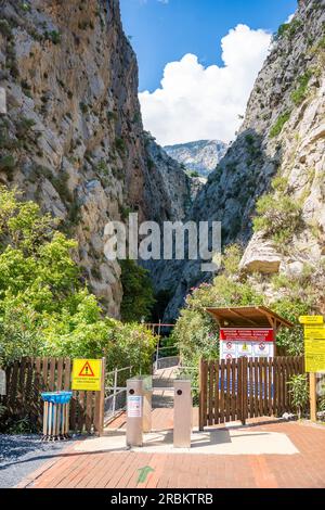 Cañón Sapadere en las montañas Tauro cerca de Alanya, Turquía Foto de stock