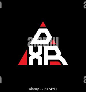 Diseño de logotipo de letra triangular DXR con forma de triángulo. DXR ...