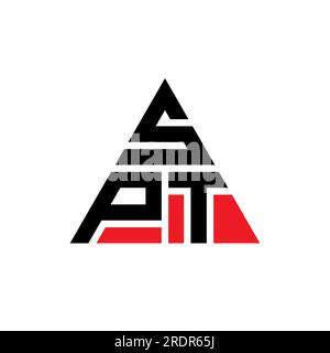 Diseño de logotipo de letra triangular SPT con forma de triángulo. SPT ...