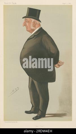 Políticos - Vanity Fair 'La Ciudad'. Sr. James Cotton. 5 de septiembre de 1885 1885 por Leslie Ward Foto de stock