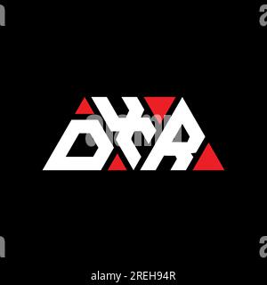 Diseño de logotipo de letra triangular DXR con forma de triángulo. DXR ...