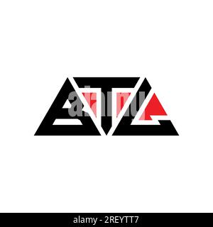 Diseño de logotipo de letra triangular BTL con forma de triángulo. BTL ...