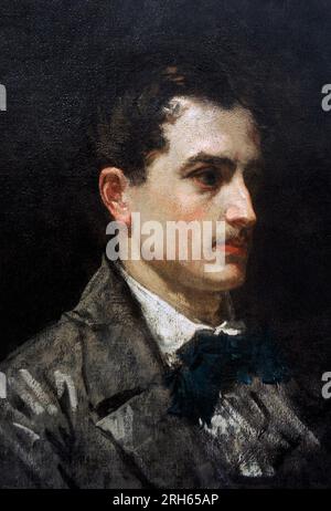 Edouard Manet (1832-1883). Pintor impresionista francés. Retrato de un hombre (Antonin Proust ?). 1855-1856. Óleo sobre lienzo. Galería Nacional, Praga, República Checa. Foto de stock