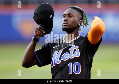 This is a 2023 photo of Ronny Mauricio of the New York Mets baseball team.  This image reflects the Mets active roster as of Thursday, Feb. 23, 2023,  when this image was