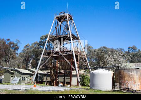 Una histórica mina de oro en Chewton, Victoria, Australia Foto de stock
