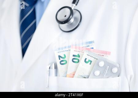 Costes sanitarios, imagen conceptual Foto de stock