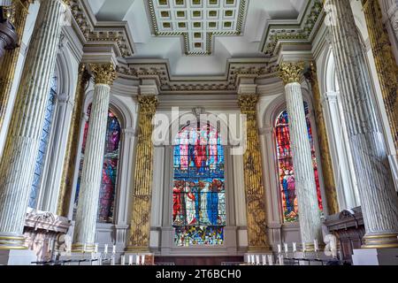 St. Interior de la Catedral de Felipe, Birmingham , Cathedral Square, Colmore Row, Inglaterra, REINO UNIDO Foto de stock