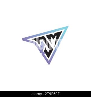 JM combinación de letras cool logo esport o gaming logo inicial como un diseño de concepto inspirador Ilustración del Vector