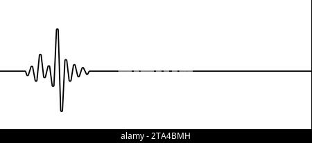 latido del corazón gif de línea plana