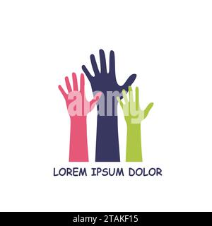 Abrir la mano y el brazo humano planteadas Imagen Vector de stock - Alamy