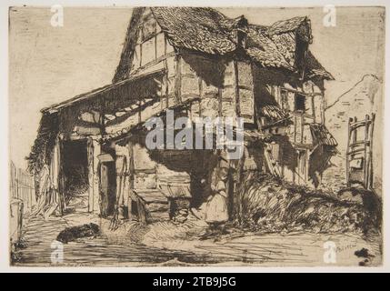 El Inseguro Tenement (La Antigua Granja) 1917 por James McNeill Whistler Foto de stock
