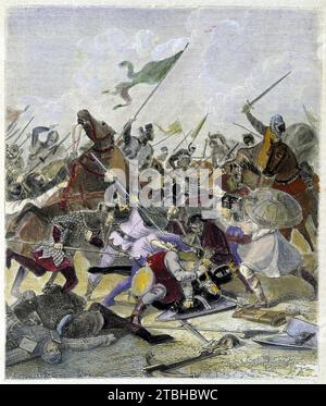 El rey Othon I de Germania, dijo el Grande (912-973) sorprendido por los rebeldes en Roma. Foto de stock