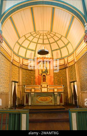 Altar de la Misión del Sagrado Corazón, Old Mission State Park, Idaho Foto de stock