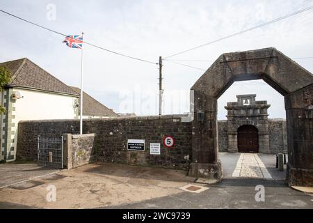Prisión HM Dartmoor en Princetown, Devon, un edificio del siglo 19 catalogado de grado 2 y funcionamiento de la categoría c prisión, Inglaterra, Reino Unido, 2023 Foto de stock