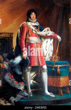 Retrato de Joaquín Murat, rey de Nápoles y de las dos Sicilias, 1811-1812, pintura de François Gérard Foto de stock