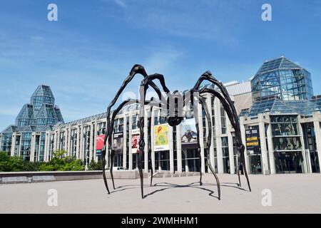 Escultura de araña Maman por la artista Louise Bourgeois y la Galería Nacional de Canadá en Ottawa, Ontario, Canadá Foto de stock