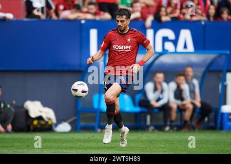 Alejandro Catena de CA Osasuna en acción durante el partido de laLiga ...