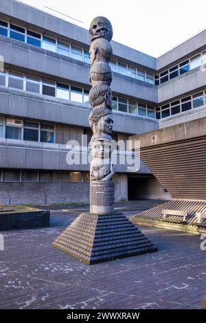 Las Siete Edades del Hombre escultura de Richard Kindersley, Baynard House, Ciudad de Londres Foto de stock