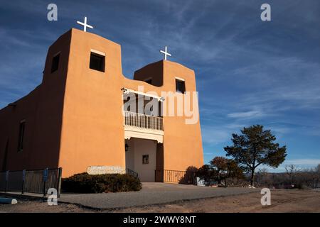NM00673-00....NUEVO MEXICO - Iglesia Católica del Sagrado Corazón en Nambe. Foto de stock