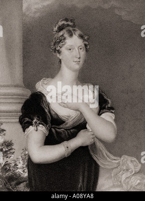 Princesa Charlotte Augusta de Gales, 1796 - 1817. Hija de George IV