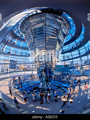 La cúpula del Reichstag de Berlín por Norman Forster interieur