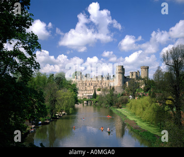GB - WARWICKSHIRE: el Castillo de Warwick y del río Avon Foto de stock