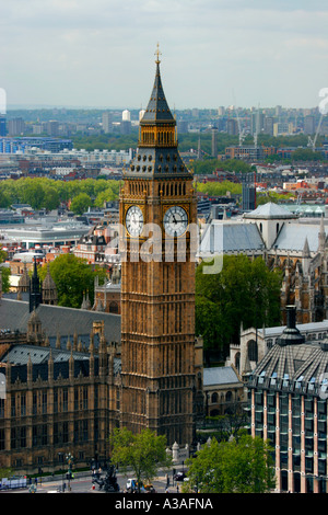 El Big Ben y las Casas del Parlamento, el Palacio de Westminster, Londres, Gran Bretaña.