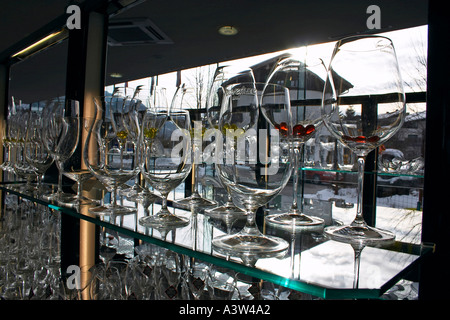 Riedel gafas en tienda en Kufstein Foto de stock