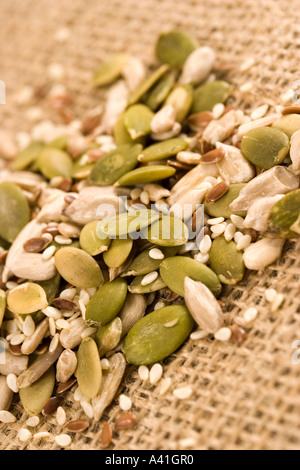 Mezcla de semillas con IG bajo saludable Foto de stock
