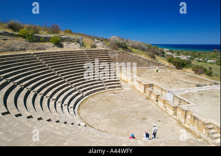 La restauración del teatro romano en la antigua ciudad de Soli, cerca Lefki, el norte de Chipre Foto de stock