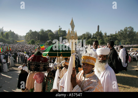 Painet jb1263 Etiopía maryam fiesta María axum sacerdotes celebración elaboradas cruces etíopes caso África religión cristianismo Foto de stock