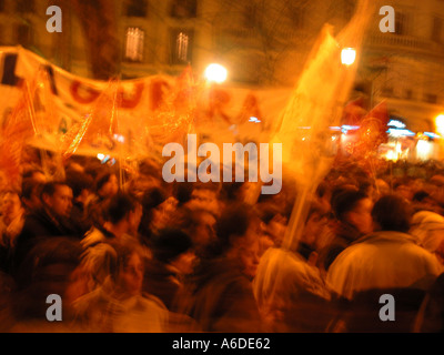 La guerra contra Iraq rallye de Madrid 2003 Foto de stock
