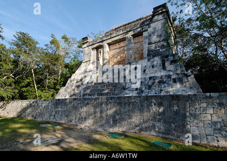 Templo del Hombre Barbado, el templo del Hombre Barbado, Maya y Toltek sitio arqueológico Chichen Itza, nueva worldwonder, Yucatan. Foto de stock