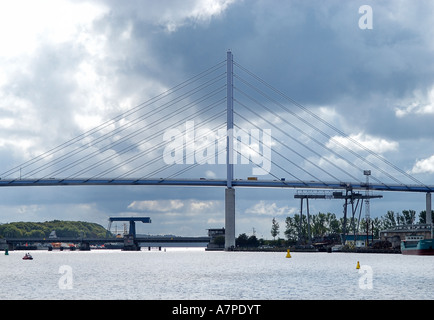 Nuevo puente de Stralsund Ruegen Foto de stock