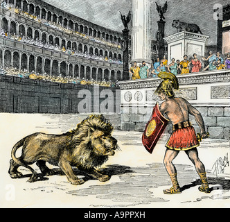 Gladiador romano luchando animal fotografías e imágenes de alta resolución  - Alamy