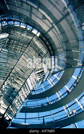 La cúpula del Reichstag de Berlín por Norman Forster interieur