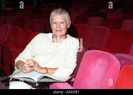 Dame Judi Dench actriz autor representado en el Teatro Royal Winchester Hampshire, sur de Inglaterra, Reino Unido Foto de stock
